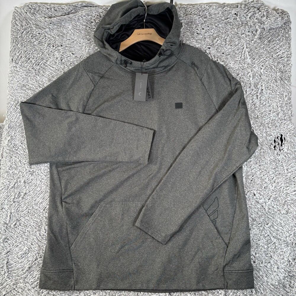 UNRL Crossover Hoodie II Mens XXL Volition Gray Pullover Activewear Training NEW